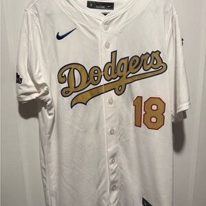Yamamoto Los Angeles Dodgers Nike White Gold 2025 Limited Jersey Mens Large